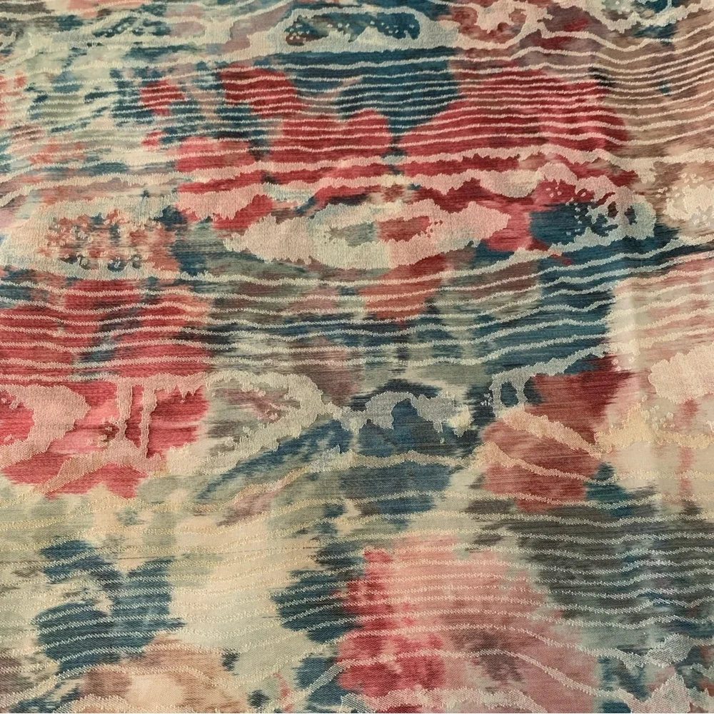 54” X 64” Pink & Blues Upholstery Fabric